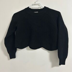 Aritzia Wilfred Sardou Merino Wool Sweater Black - Size SMALL